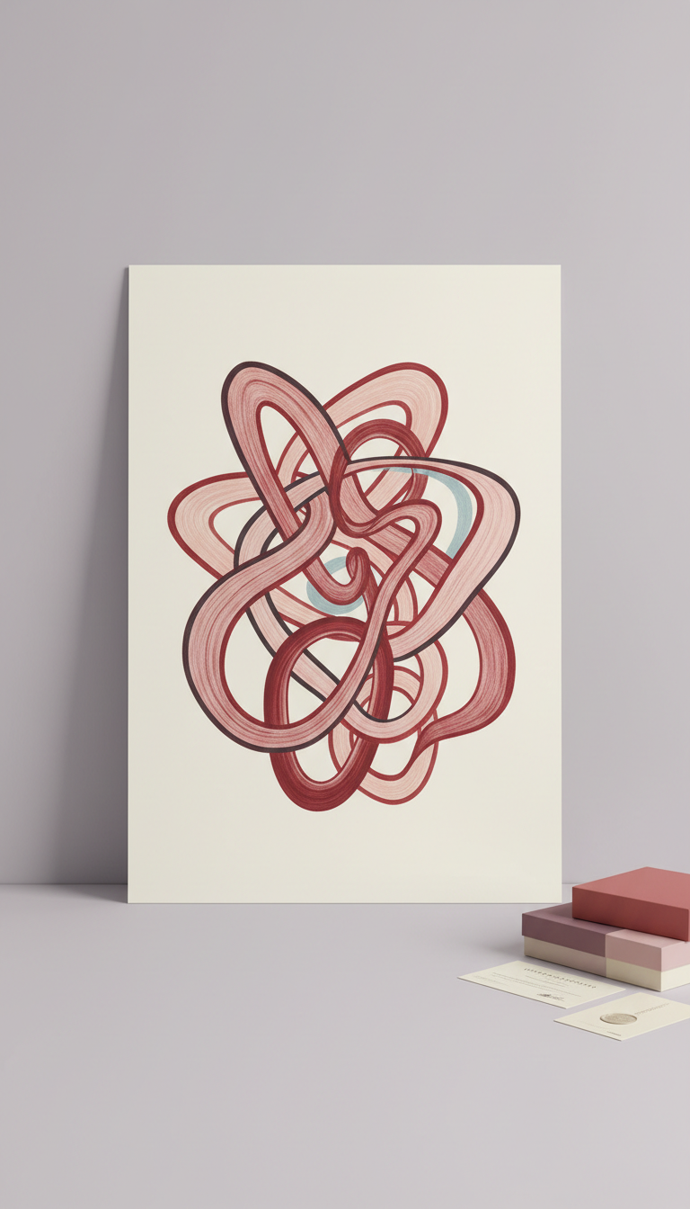 Crimson Linework limited edition print