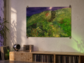Wildflower Stairway large matte print in a retrofuturistic music space